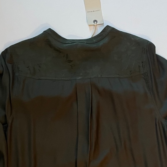 Olive Green Lucky Brand Shirt Dress - NWT - Picture 7 of 8